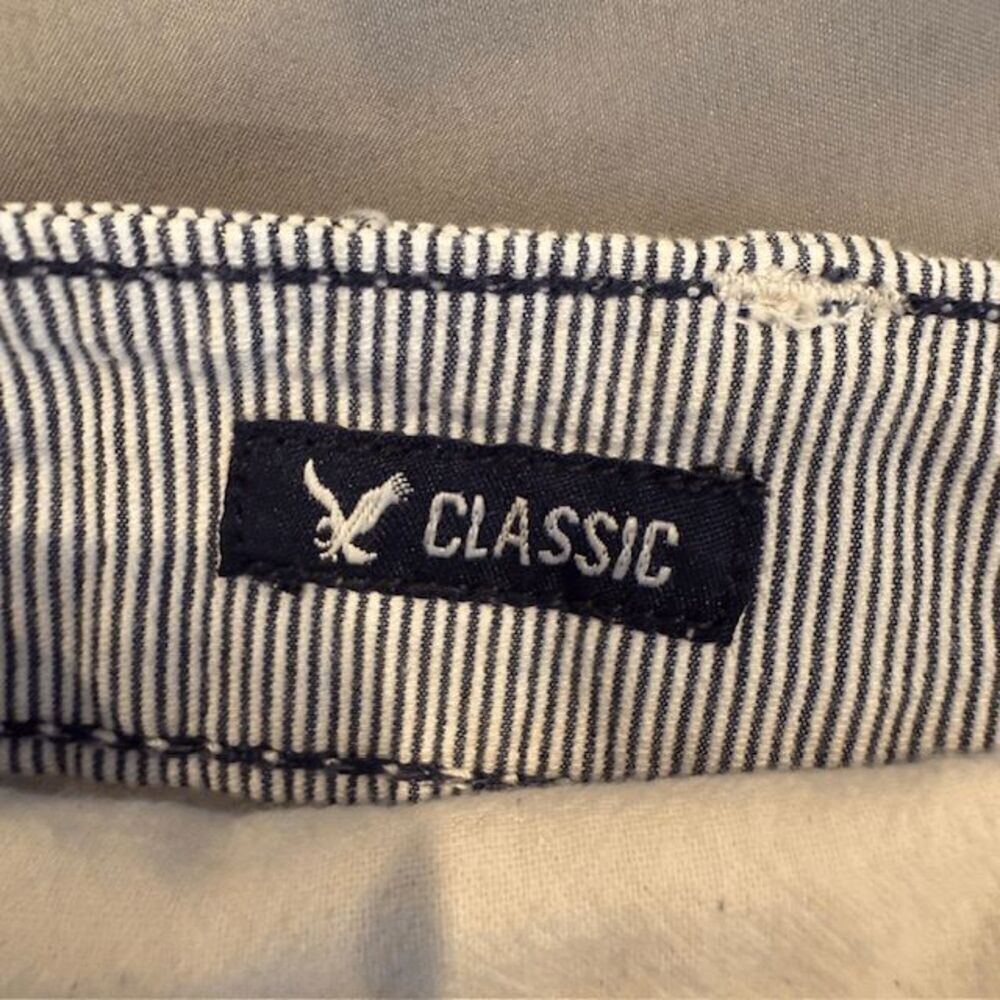 American Eagle Classic Flat Front Seersucker Shorts‎ Blue White 31 - Picture 7 of 16
